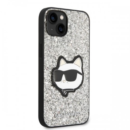 Karl Lagerfeld KLHCP14SG2CPS iPhone 14 6,1" srebrny|silver hardcase Glitter Choupette Patch image 4