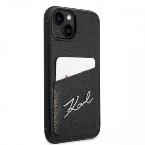 Karl Lagerfeld KLHCP14SCSSK iPhone 14 6,1" hardcase czarny|black Signature Logo Cardslot image 4