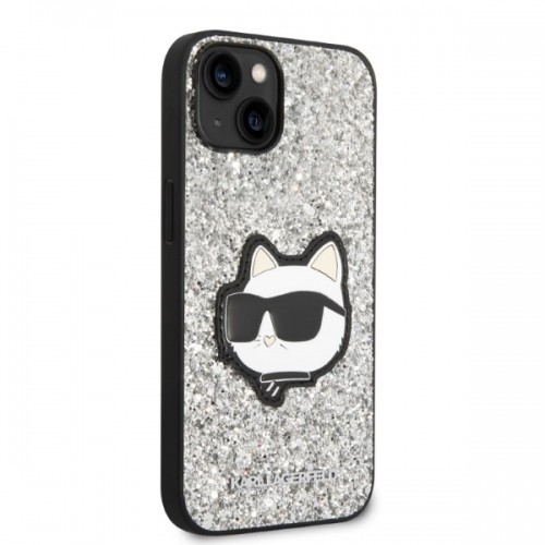 Karl Lagerfeld KLHCP14MG2CPS iPhone 14 Plus 6,7" srebrny|silver hardcase Glitter Choupette Patch image 4