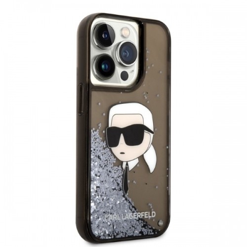 Karl Lagerfeld KLHCP14LLNKHCK iPhone 14 Pro 6,1" czarny|black hardcase Glitter Karl Head image 4