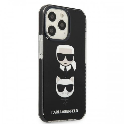 Karl Lagerfeld KLHCP13XTPE2TK iPhone 13 Pro Max 6,7" hardcase czarny|black Karl&Choupette Head image 4