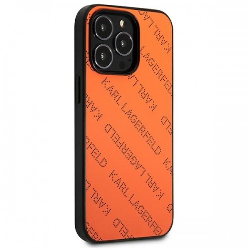 Karl Lagerfeld KLHCP13XPTLO iPhone 13 Pro Max 6,7" hardcase pomarańczowy|orange Perforated Allover image 4