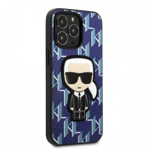 Karl Lagerfeld KLHCP13XPMNIKBL iPhone 13 Pro Max 6,7" hardcase niebieski|blue Monogram Ikonik Patch image 4