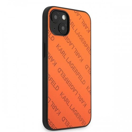 Karl Lagerfeld KLHCP13SPTLO iPhone 13 mini 5,4" hardcase pomarańczowy|orange Perforated Allover image 4