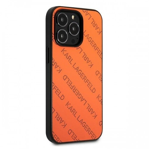 Karl Lagerfeld KLHCP13LPTLO iPhone 13 Pro | 13 6,1" hardcase pomarańczowy|orange Perforated Allover image 4