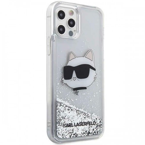 Karl Lagerfeld KLHCP12MLNCHCS iPhone 12| 12 Pro 6,1" srebrny|silver hardcase Glitter Choupette Head image 4