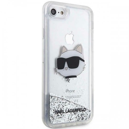Karl Lagerfeld KLHCI8LNCHCS iPhone 7|8| SE 2020 | SE 2022 srebrny|silver hardcase Glitter Choupette Head image 4