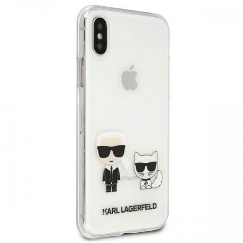 Karl Lagerfeld KLHCI65CKTR iPhone Xs Max hardcase Transparent Karl & Choupette image 4