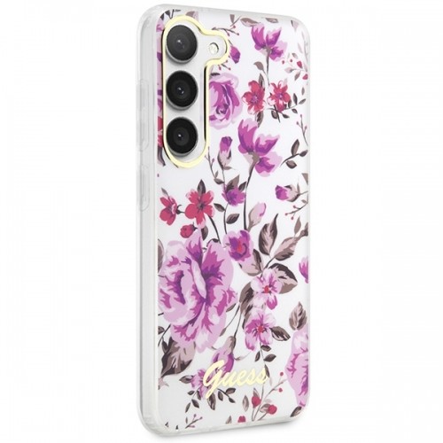 Guess GUHCS23SHCFWST S23 S911 biały|white hardcase Flower Collection image 4