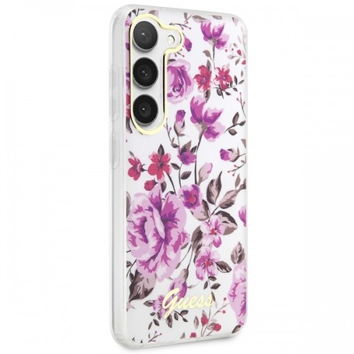 Guess GUHCS23MHCFWST S23+ S916 biały|white hardcase Flower Collection image 4