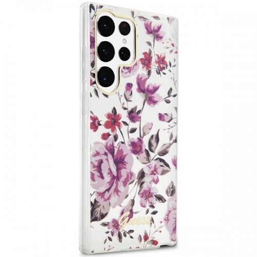 Guess GUHCS23LHCFWST S23 Ultra S918 biały|white hardcase Flower Collection image 4