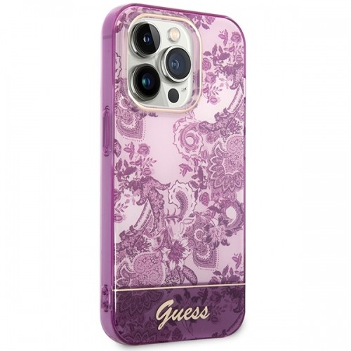 Guess GUHCP14XHGPLHF iPhone 14 Pro Max 6,7" fuksja|fuschia hardcase Porcelain Collection image 4