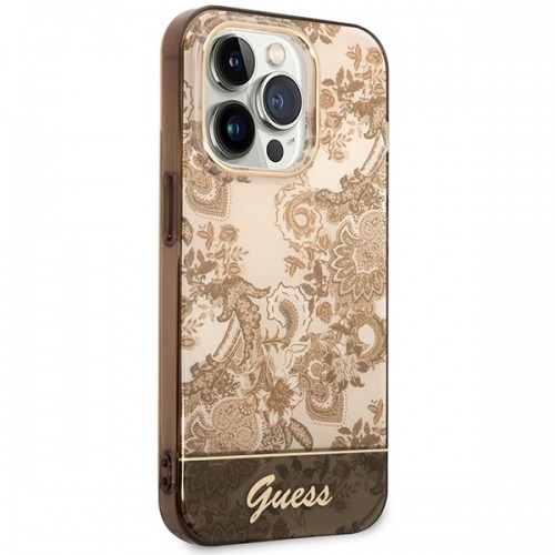 Guess GUHCP14XHGPLHC iPhone 14 Pro Max 6,7" ochre hardcase Porcelain Collection image 4