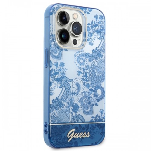 Guess GUHCP14XHGPLHB iPhone 14 Pro Max 6,7" niebieski|blue hardcase Porcelain Collection image 4