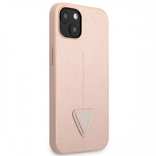 Guess GUHCP14MPSATLP iPhone 14 Plus 6,7" różowy|pink hardcase SaffianoTriangle Logo image 4