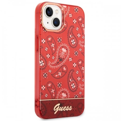 Guess GUHCP14MHGBNHR iPhone 14 Plus 6,7" czerwony|red hardcase Bandana Paisley image 4