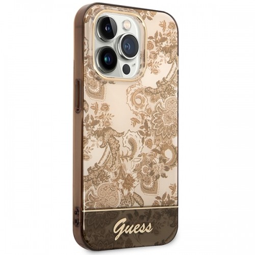 Guess GUHCP14LHGPLHC iPhone 14 Pro 6,1" ochre hardcase Porcelain Collection image 4