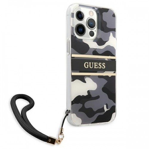 Guess GUHCP13XKCABBK iPhone 13 Pro Max 6,7" czarny|black hardcase Camo Strap Collection image 4