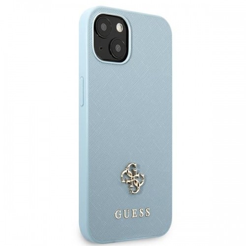 Guess GUHCP13MPS4MB iPhone 13 6,1" niebieski|blue hardcase Saffiano 4G Small Metal Logo image 4