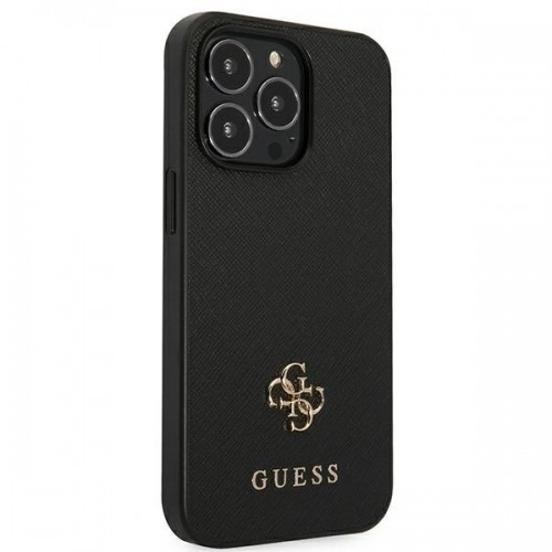 Guess GUHCP13LPS4MK iPhone 13 Pro | 13 6,1" czarny|black hardcase Saffiano 4G Small Metal Logo image 4