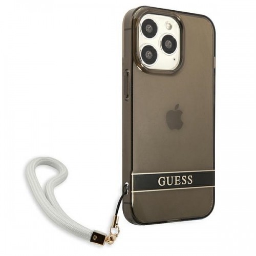 Guess GUHCP13LHTSGSK iPhone 13 Pro | 13 6,1" czarny|black hardcase Translucent Stap image 4