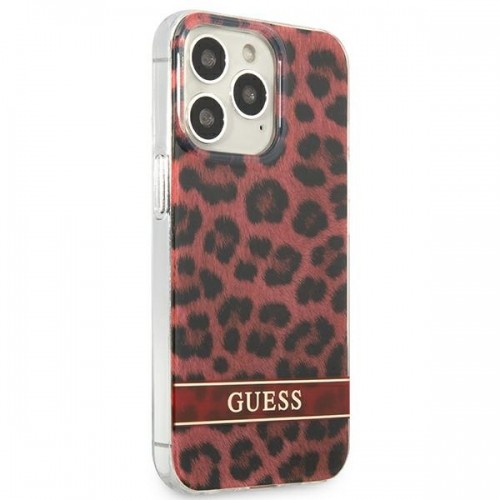 Guess GUHCP13LHSLEOR iPhone 13 Pro | 13 6,1" czerwony|red hardcase Leopard image 4