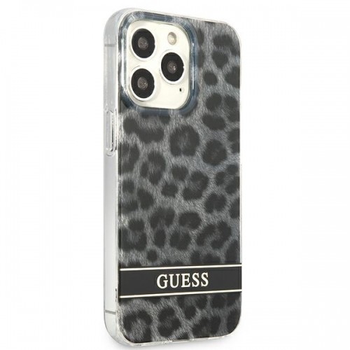 Guess GUHCP13LHSLEOK iPhone 13 Pro | 13 6,1" szary|grey hardcase Leopard image 4