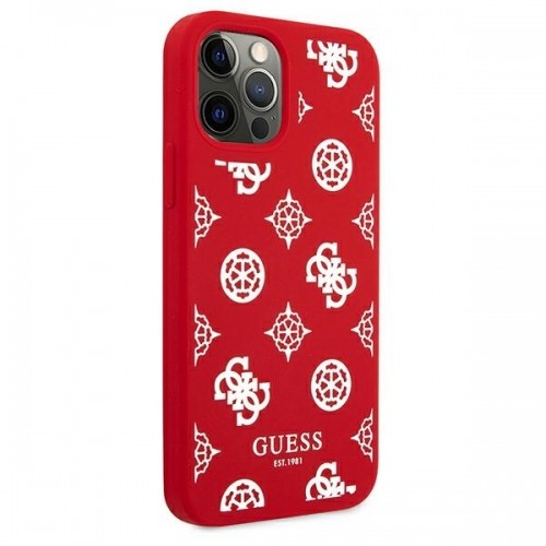 Guess GUHCP12LLSPEWRE iPhone 12 Pro Max 6,7" czerwony|red hard case Peony Collection image 4