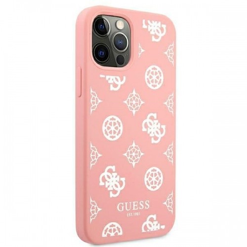 Guess GUHCP12LLSPEWPI iPhone 12 Pro Max 6,7" różowy|pink hard case Peony Collection image 4