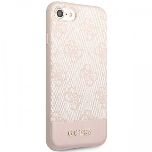 Guess GUHCI8G4GLPI iPhone 7|8|SE 2020 | SE 2022 różowy|pink hard case 4G Stripe Collection image 4