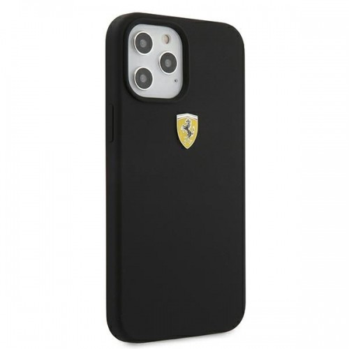 Ferrari FESSIHCP12LBK iPhone 12 Pro Max 6,7" czarny|black hardcase On Track Silicone image 4
