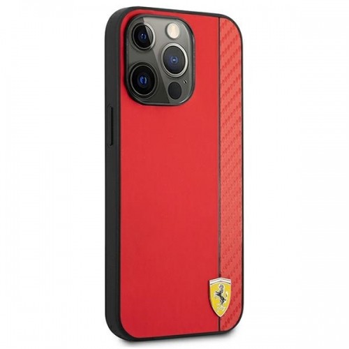 Ferrari FESAXHCP13XRE iPhone 13 Pro Max 6,7" czerwony|red hardcase On Track Carbon Stripe image 4