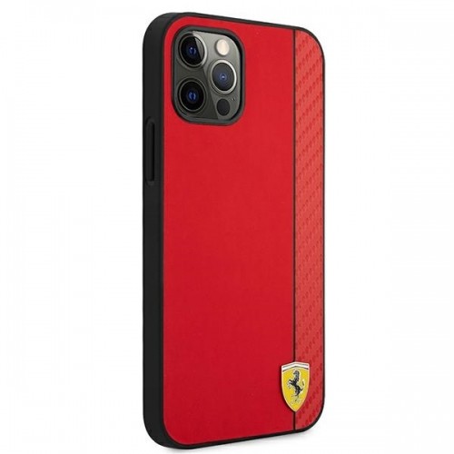 Ferrari FESAXHCP12LRE iPhone 12 Pro Max 6,7" czerwony|red hardcase On Track Carbon Stripe image 4