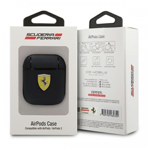 Ferrari FESA2LEBK AirPods cover czarny|black On Track Leather image 4