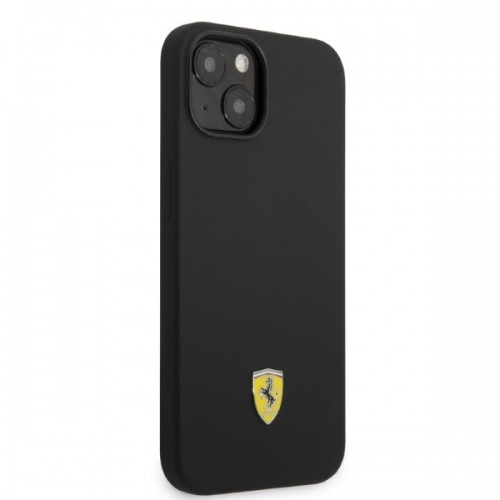 Ferrari FEHMSIP14SBK iPhone 14 6,1" czarny|black hardcase Silicone Metal Logo Magsafe image 4