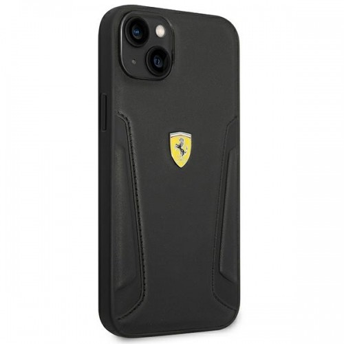 Ferrari FEHCP14SRBUK iPhone 14 6,1" czarny|black hardcase Leather Stamp Sides image 4