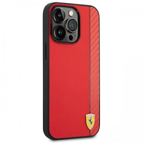 Ferrari FEHCP14LAXRE iPhone 14 Pro 6,1" czerwony|red hardcase Carbon image 4