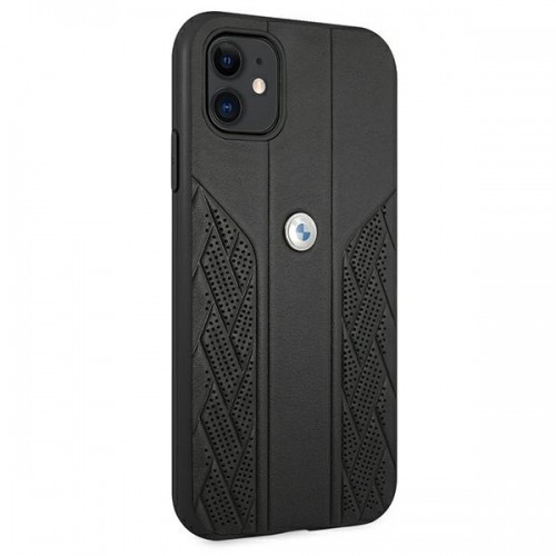 Original Case BMW Leather Curve Perforate Hardcase BMHCN61RSPPK for Iphone 11|Xr Black image 4