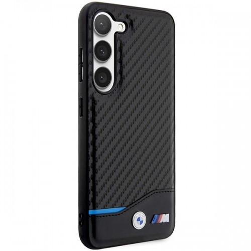 BMW M PU Carbon Blue Line Case for Samsung Galaxy S23 Black image 4