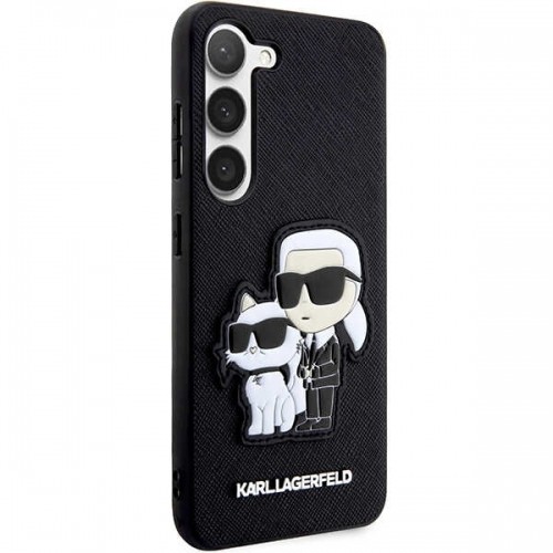 Karl Lagerfeld PU Saffiano Karl and Choupette NFT Case for Samsung Galaxy S23+ Black image 4