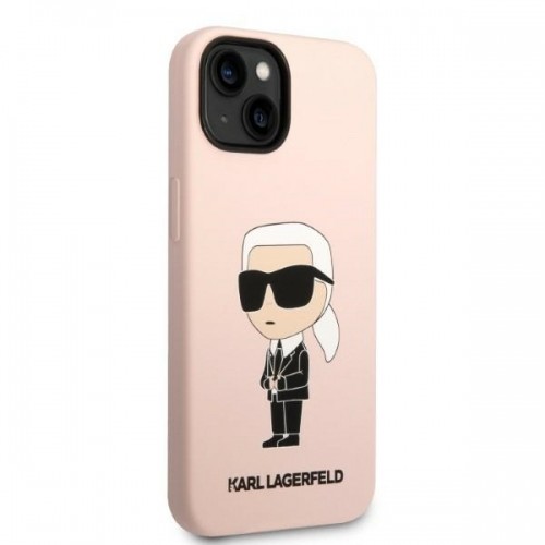 Karl Lagerfeld Liquid Silicone Ikonik NFT Case for iPhone 14 Pink image 4