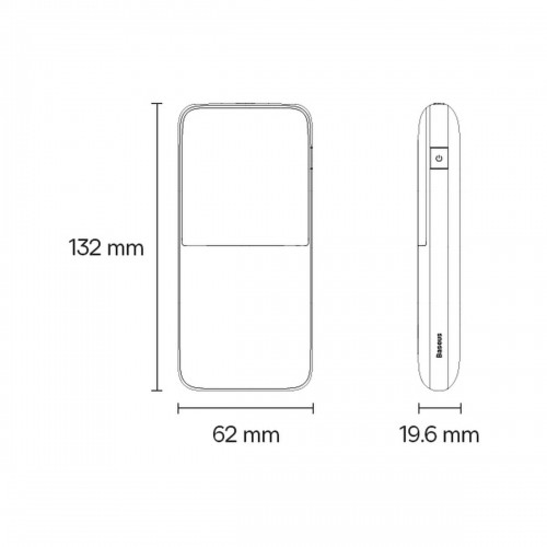 Powerbank Baseus Bipow Pro 10000mAh, 2xUSB, USB-C, 20W (white) image 4