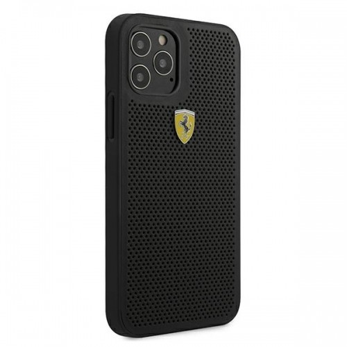 Ferrari case for iPhone 12 | 12 Pro 6,1" FESPEHCP12MBK black hardcase On Track Perforated image 4