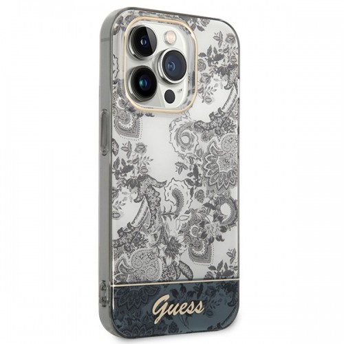 Guess PC|TPU Toile De Jouy Case for iPhone 14 Pro Max Grey image 4