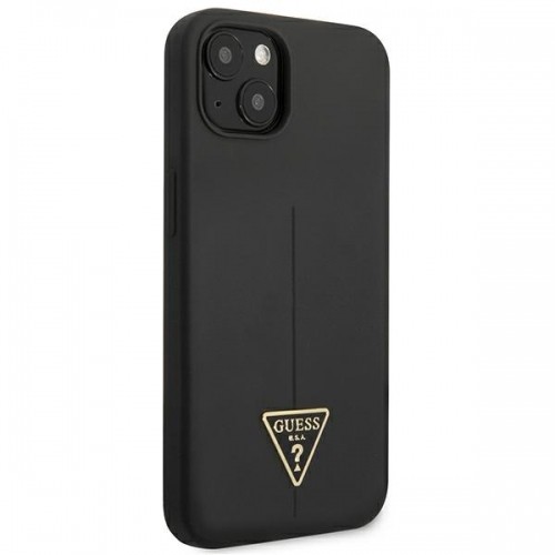 Guess Silicone Line Triangle Case for iPhone 13 mini Black image 4