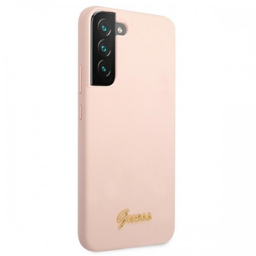 Guess Silicone Metal Logo Case for Samsung Galaxy S22+ Pink image 4