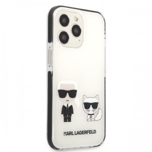 Karl Lagerfeld TPE Karl and Choupette Case for iPhone 13 Pro White image 4