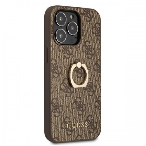 GUHCP13L4GMRBR Guess PU 4G Ring Case for iPhone 13 Pro Brown image 4