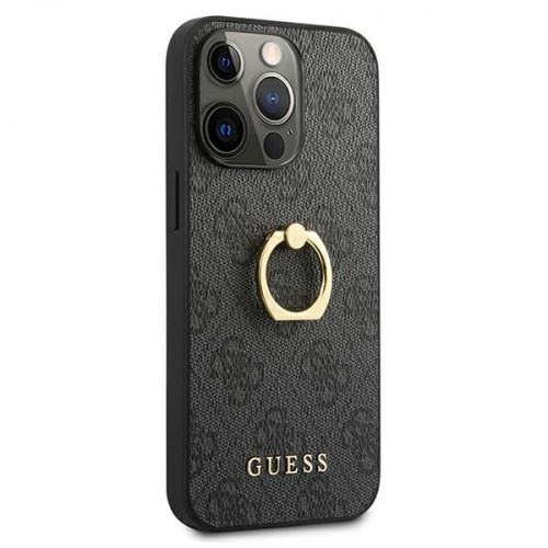 GUHCP13L4GMRGR Guess PU 4G Ring Case for iPhone 13 Pro Grey image 4