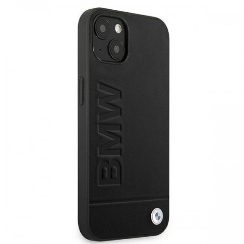 BMHCP13MSLLBK BMW Leather Hot Stamp Case for iPhone 13 Black image 4